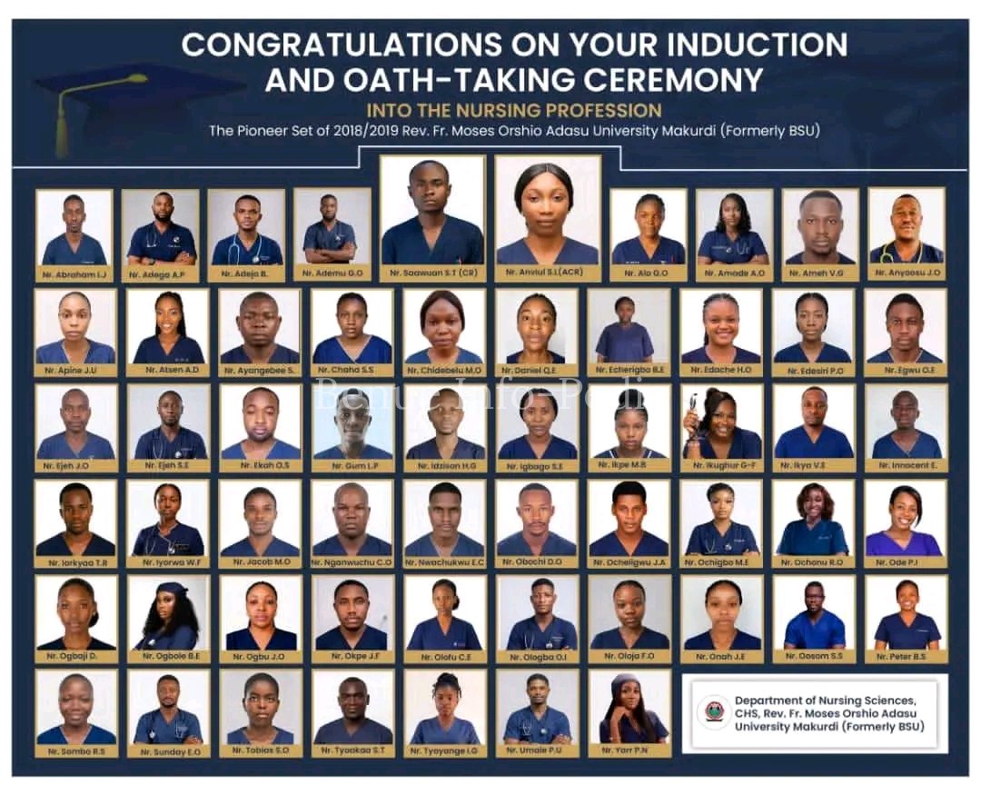 NMCN Urges Pioneer MOAUM Nursing Graduates to Uphold Ethics, Professional Conduct