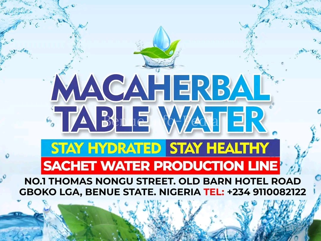 NAFDAC Inspects Gboko Water Plant, MACAHERBAL Announces Successful Compliance