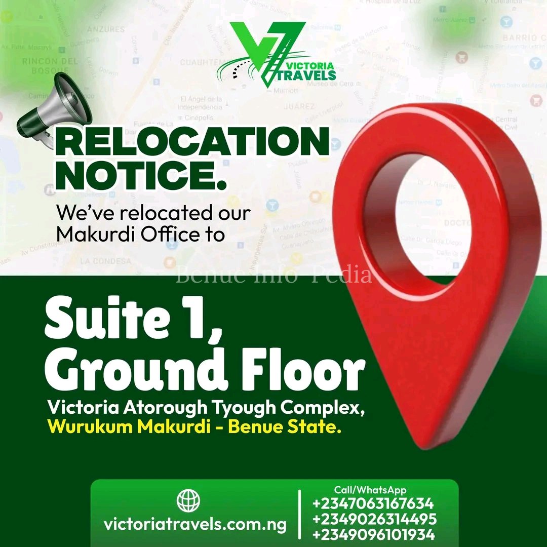Victoria Travels Relocates Makurdi Office to New Suite at Wurukum